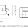 PLAZA - sofa 2 - wymiary