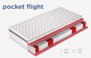 POCKET FLIGHT - materac H3 sprężyny kieszeniowe, 7 stref - 21 cm