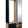 ARTI - szafa do przedpokoju w stylu loft MILO garderoba z lustrem JARSTOL ARTISAN-CZARNY