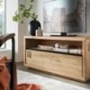 FURNI - komoda dębowa RTV z szufladą