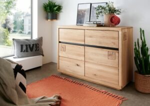 FURNI - komoda dębowa z szufladami 120 cm
