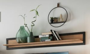 FURNI - półka dębowa wisząca 170 cm