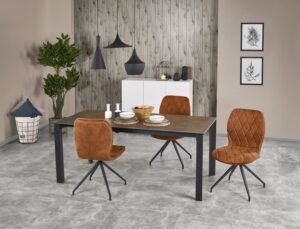 HORIZON - stół kuchenny rozkładany 120-180 cm  blat ceramiczny humo