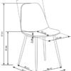 K-316 krzesło tapicerowane z guzikami wymiary
