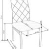 K309- krzesło tapicerowane tkanina wymiary