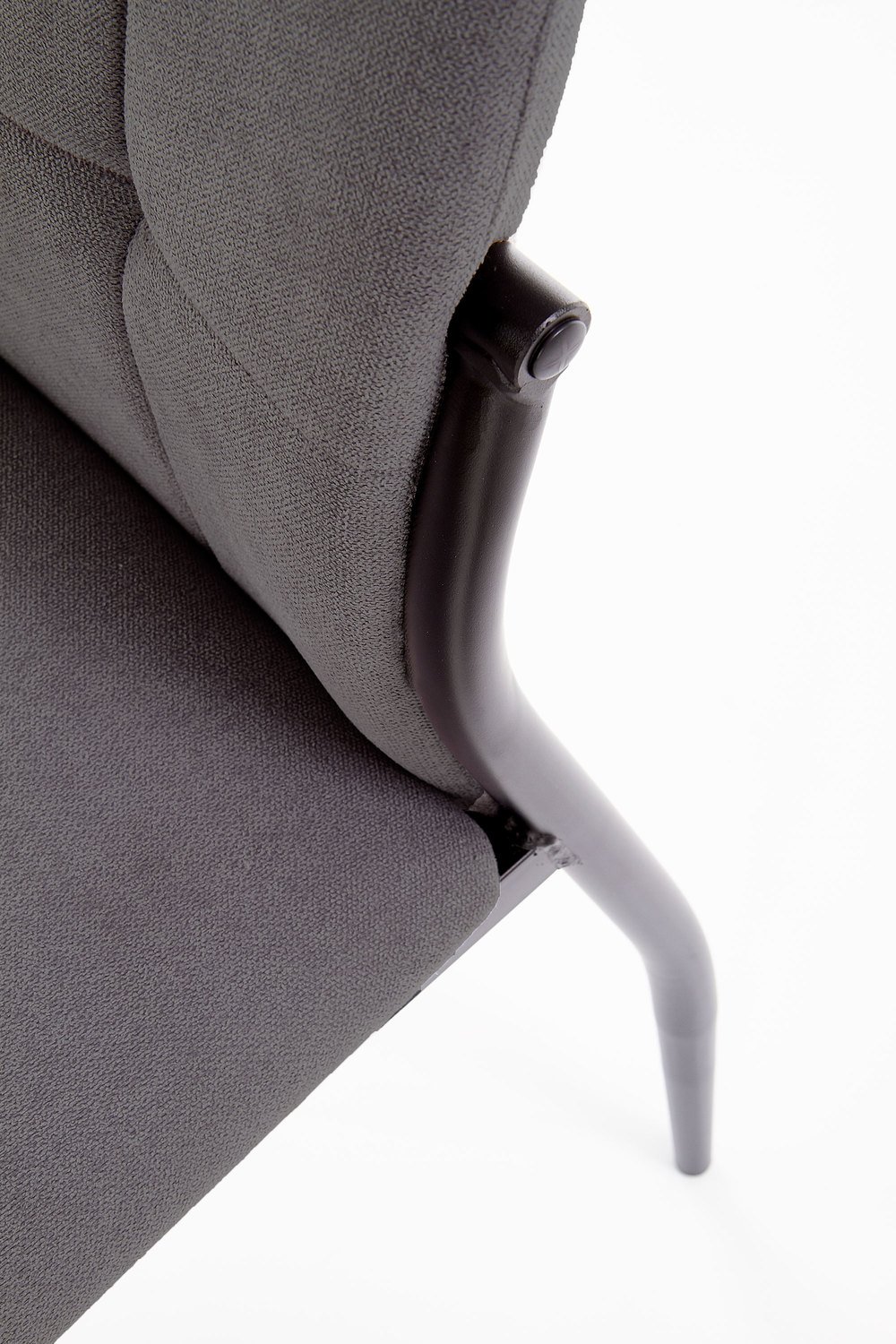 K334 - krzesło tapicerowane z przeszyciami tkanina popiel v3