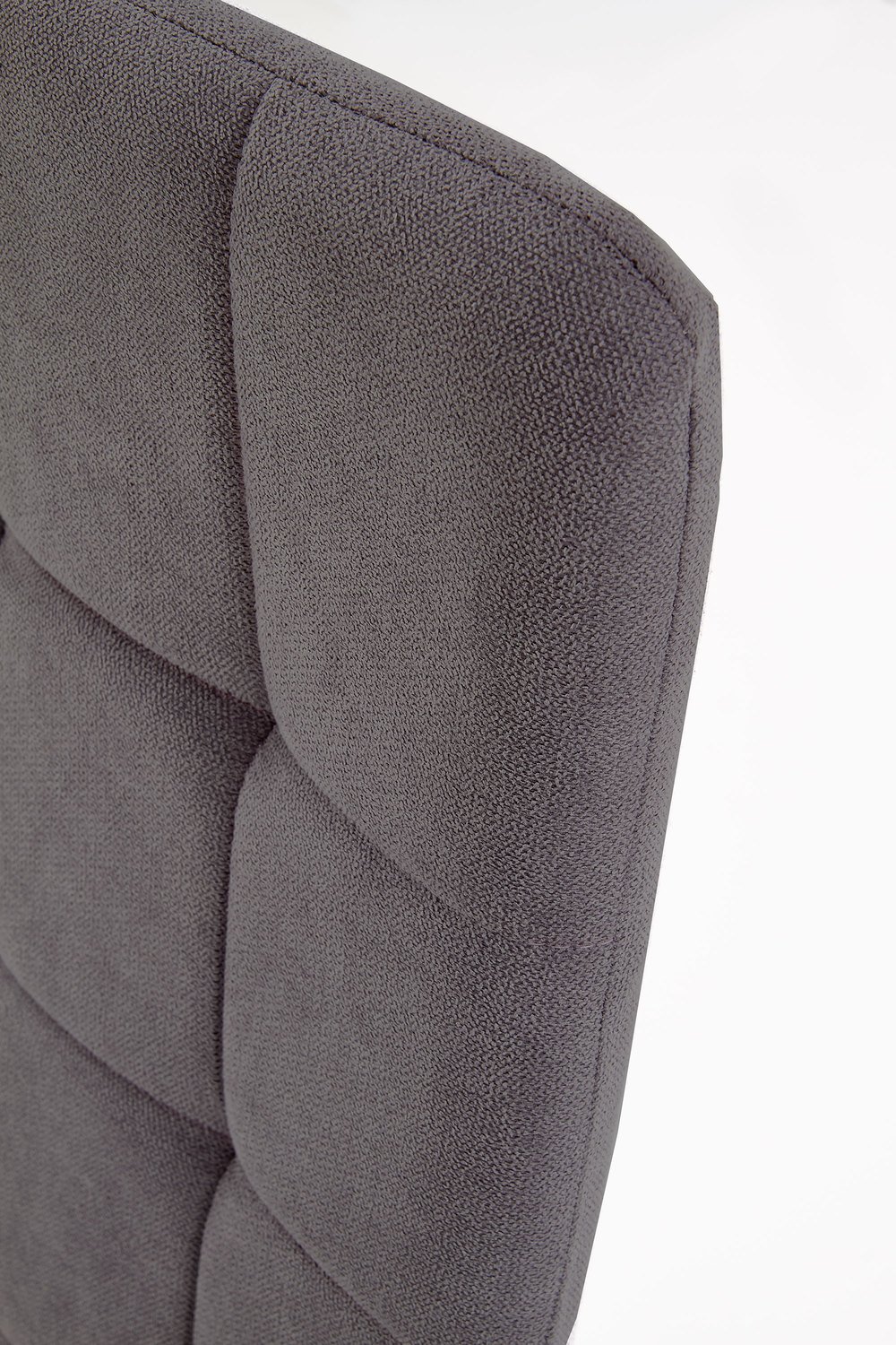 K334 - krzesło tapicerowane z przeszyciami tkanina popiel v4