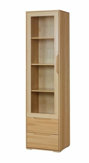 MODERN KW420- witryna bukowa z szufladami wąska 50 cm