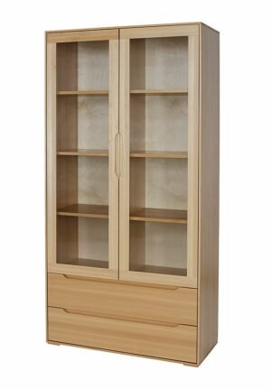 MODERN KW421- witryna bukowa z szufladami szeroka 98 cm