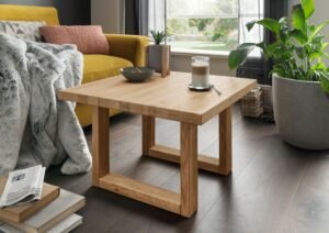 SOLID - ekskluzywny stolik kawowy dębowy 70 x 70 cm