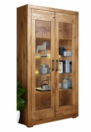 WILD OAK - ekskluzywna witryna dębowa 110 cm podświetlana W2