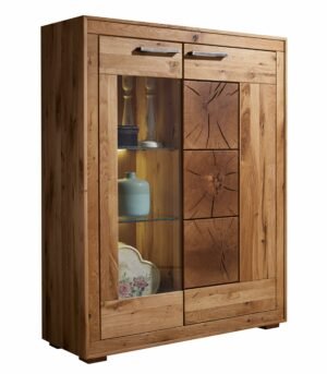 WILD OAK - ekskluzywny kredens dębowy 100 cm podświetlany KRL