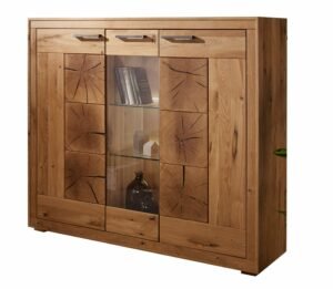 WILD OAK - ekskluzywny kredens dębowy 150 cm podświetlany KR3