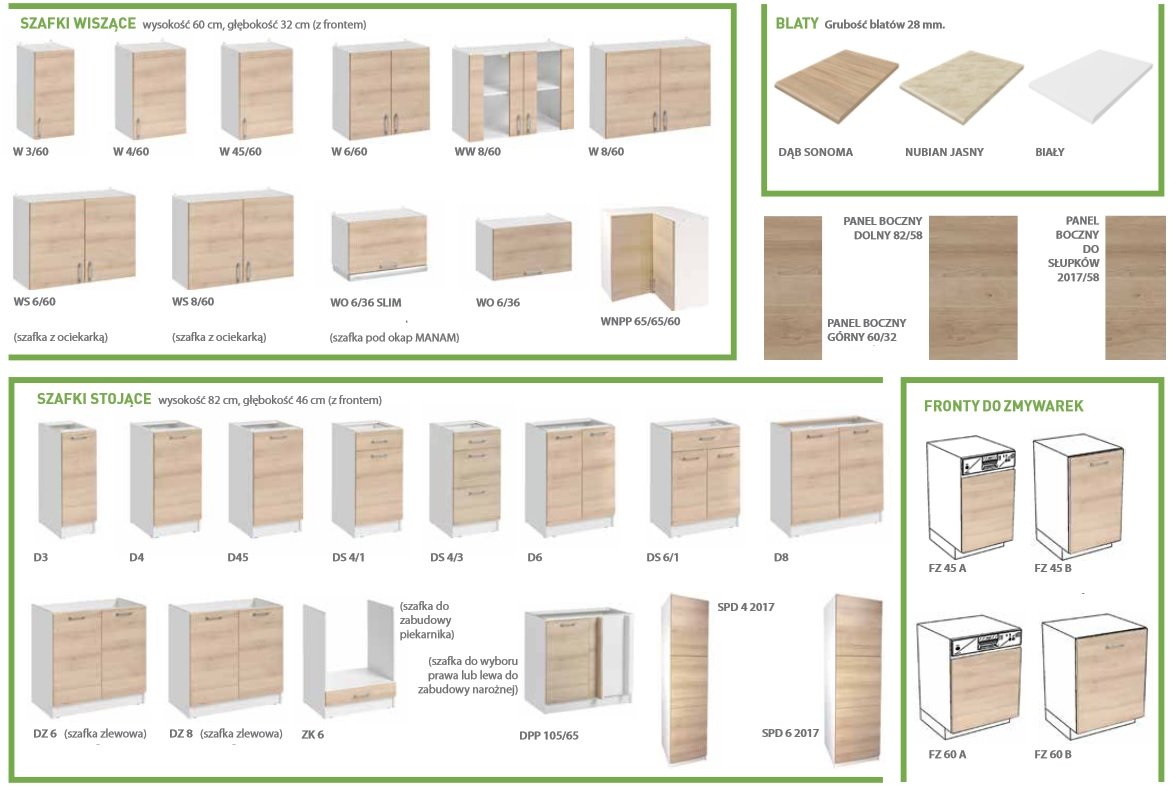 EKO-MODEL spis szafek