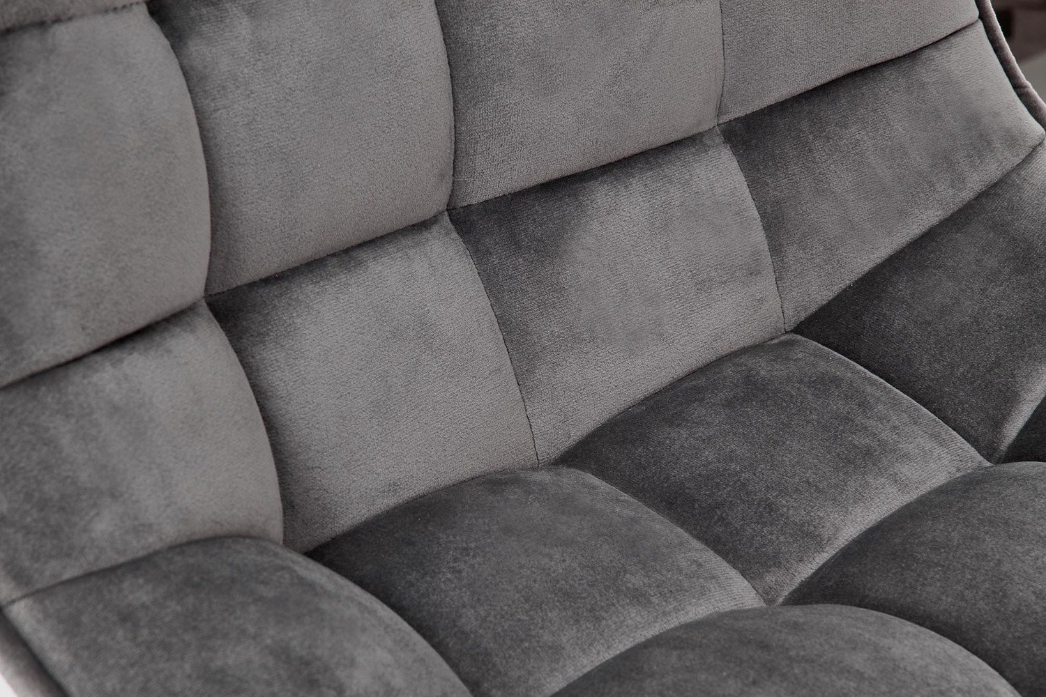 H95 hoker barowy wysoki, welur, na jednej nodze, obrotowy, tapicerowany, popiel wygodny