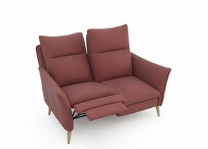 INES - komfortowa sofa na nóżkach z manualną funkcją relax 143 cm - Bydgoskie Meble