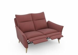INES - komfortowa sofa na nóżkach z manualną funkcją relax 143 cm - Bydgoskie Meble