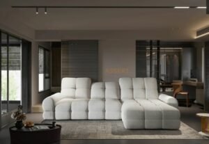 TOLLO S narożnik z elektrycznie wysuwanym siedziskiem i pojemnikiem 283 x 178 cm SUPERWYSUW