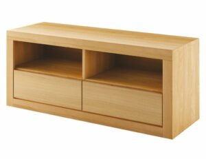 QUATRO - komoda dębowa RTV z szufladami 120 cm