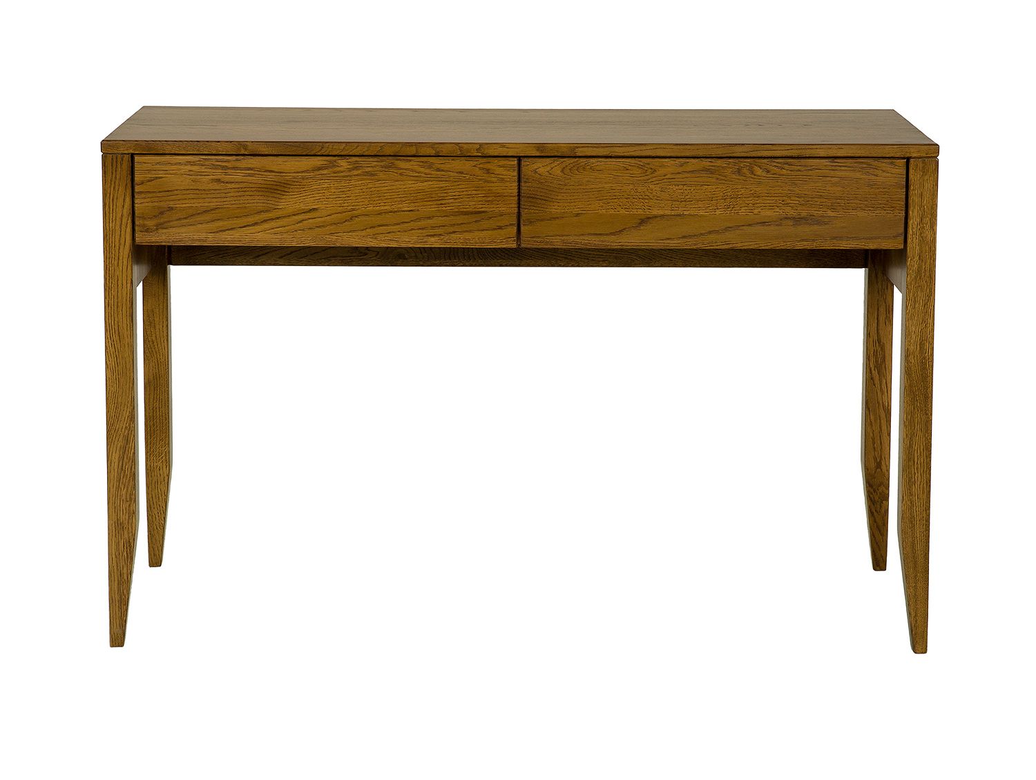 SLIM - ekskluzywna toaletka dębowa na smukłych nóżkach z szufladami w kolorze kakao