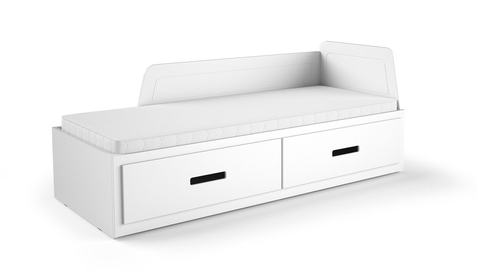 MIA - młodzieżowełóżko drewniane rozkładane z szufladami białe