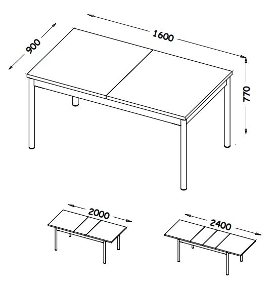 PRESTIGO-14 stół rozkładany