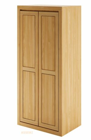 QUATRO-2D ekskluzywna, pojemna szafa dębowa z drążkiem i półkami 90 cm