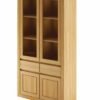 QUATRO 2DSD - ekskluzywna witryna dębowa z szufladą, przeszklona