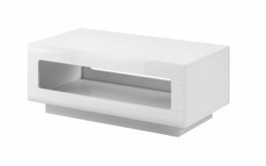 TULSA-99 ława, stolik kawowy do salonu 60 x 110 cm - BIAŁY POŁYSK