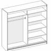 ARTIZ-5 szafa suwana z lustrem ARTISAN, lamele, loft szkic