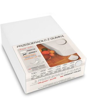 JERSEY białe prześcieradło z gumką 160 x 200 cm STANPOL