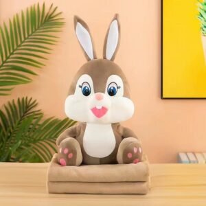 Królik - kocyk dla dzieci z maskotką 100 x 150 cm