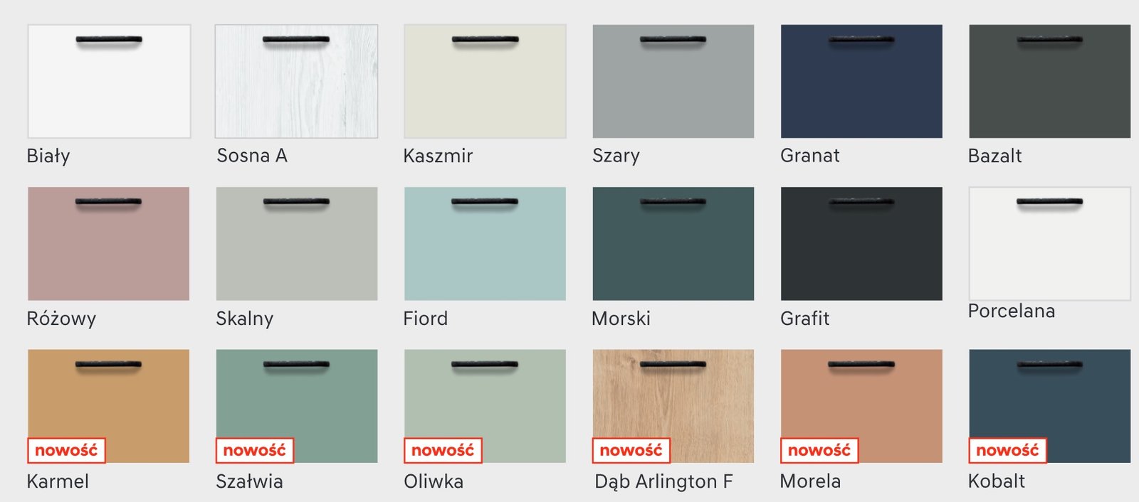 KAM-KUCHNIE klasyczne fronty kuchenne frezowane i foliowane F - kolory