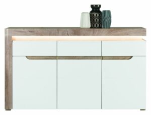 MAGGIE 04 komoda do salonu z szufladą i podświetleniem 150 cm