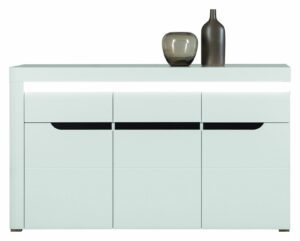 MAGGIE 04 komoda do salonu z szufladą i podświetleniem 150 cm - BIAŁY/MAGGIA