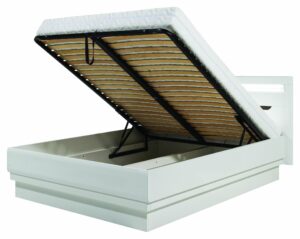 MAGGIE dwuosobowe łóżko do sypialni z pojemnikiem i podświetleniem 140-160-180 cm