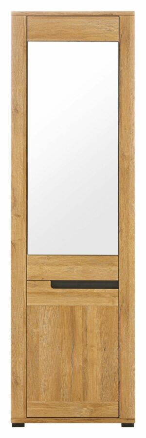 YORK 11 wąska szafa do garderoby z lustrem 58 cm DĄB GRANDSON
