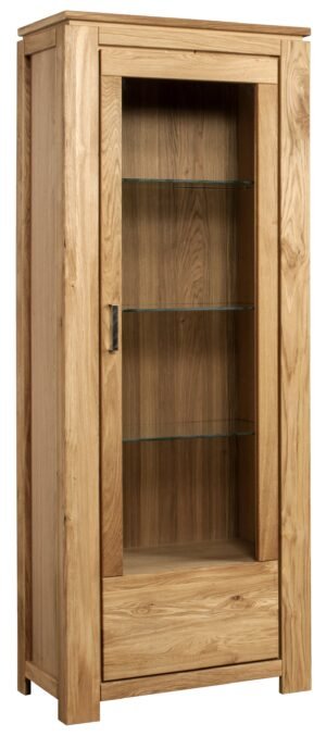 FARO 11 witryna dębowa z podświetleniem 80 cm PRAWA