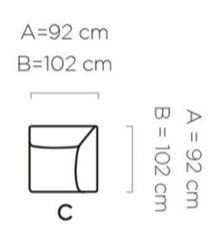CANDELO-80 EL  modułowy narożnik z głębokim siedziskiem do własnej aranżacji - WERSAL - C