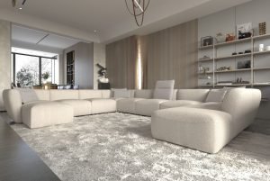 CANDELO-80 EL  modułowy narożnik z głębokim siedziskiem do własnej aranżacji - WERSAL