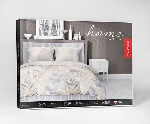 Pościel Satyna Bawełniana Home Satin - Liście 4811-A