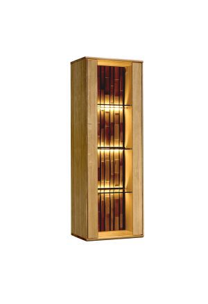 AIDA 14 wisząca witryna dębowa z przeszkleniem i oświetleniem 50 cm