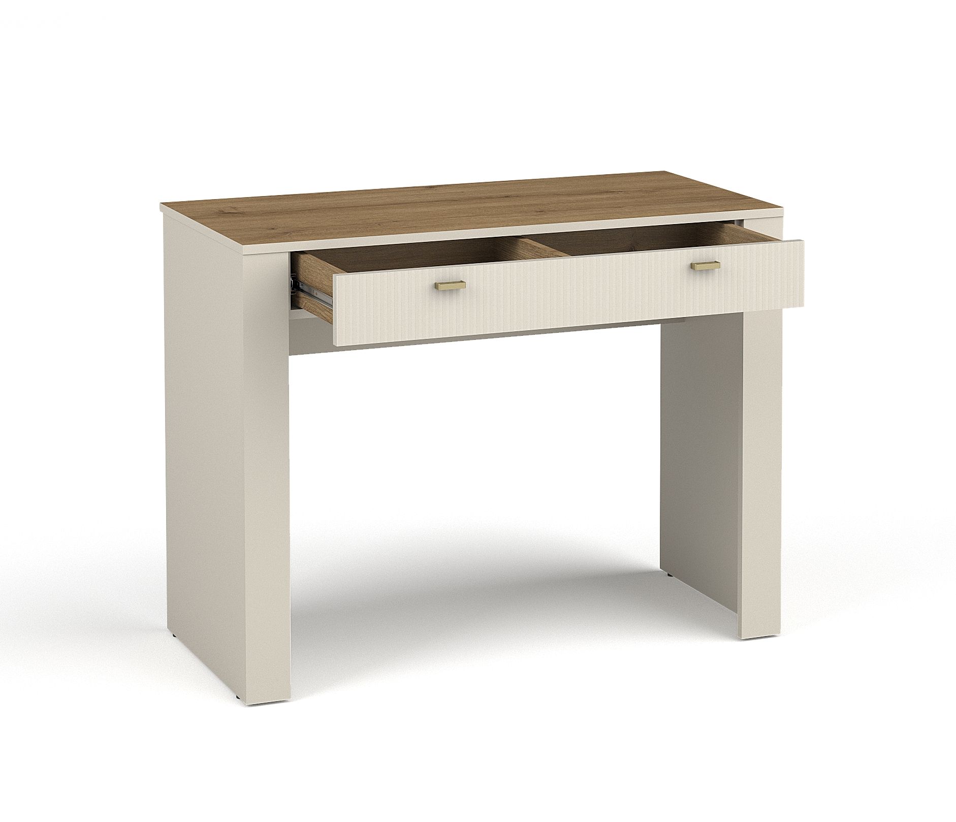 LOCA 10 kaszmir otwarta toaletka z szufladą i dębowym kolorem blatu - ITALY-DESIGN