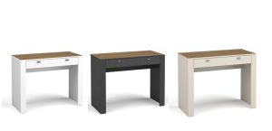 LOCA 10 toaletka z szufladą w stylu GLAMOUR 100 cm - ryflowane fronty