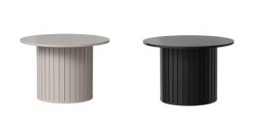 CONVEX 07 ława, okrągły stolik kawowy z ryflowaną podstawą 70 cm - GLAMOUR