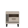 COTTA - szafka nocna z szufladą i lamelami, na nóżkach