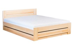 CHEAPLY jednoosobowe łóżko z litego drewna bukowego z pojemnikiem 80-90-100 x 200