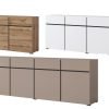 CUBE 25 szeroka komoda z szufladami - 225 cm  BIAŁY - DĄB WOTAN - CONGO