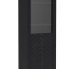 NEGRO 04 czarna witryna na wysokich nóżkach 60 cm - CZARNA JODEŁKA