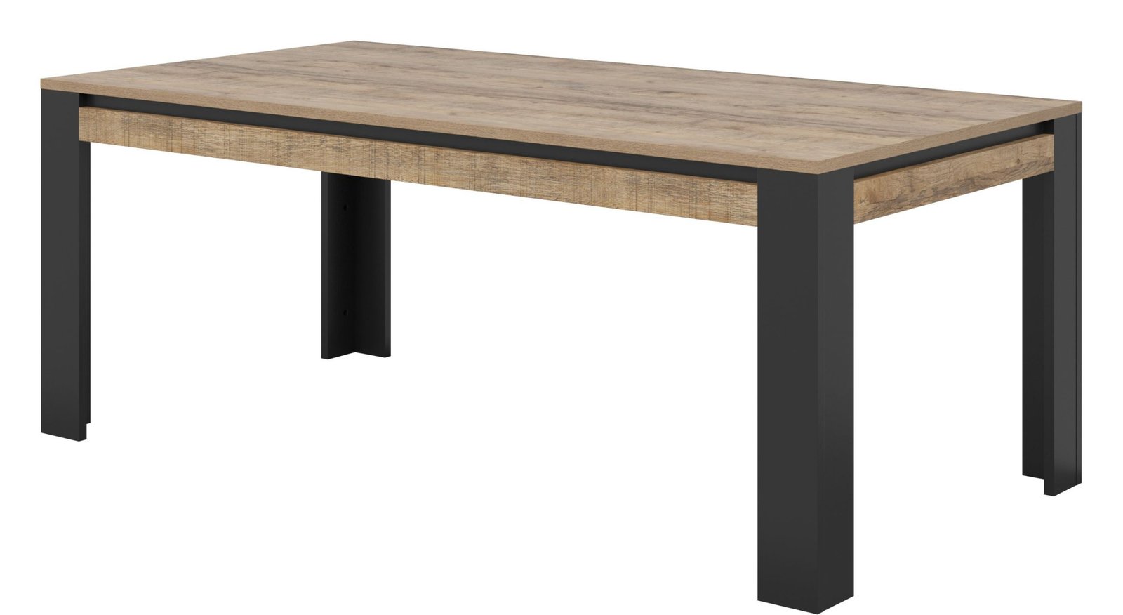 TUDOR 94 stół nierozkładany 100 x 195 cm DĄB SAMDAL - CZARNY MAT - 24WSNZ94 ean 5900488592231